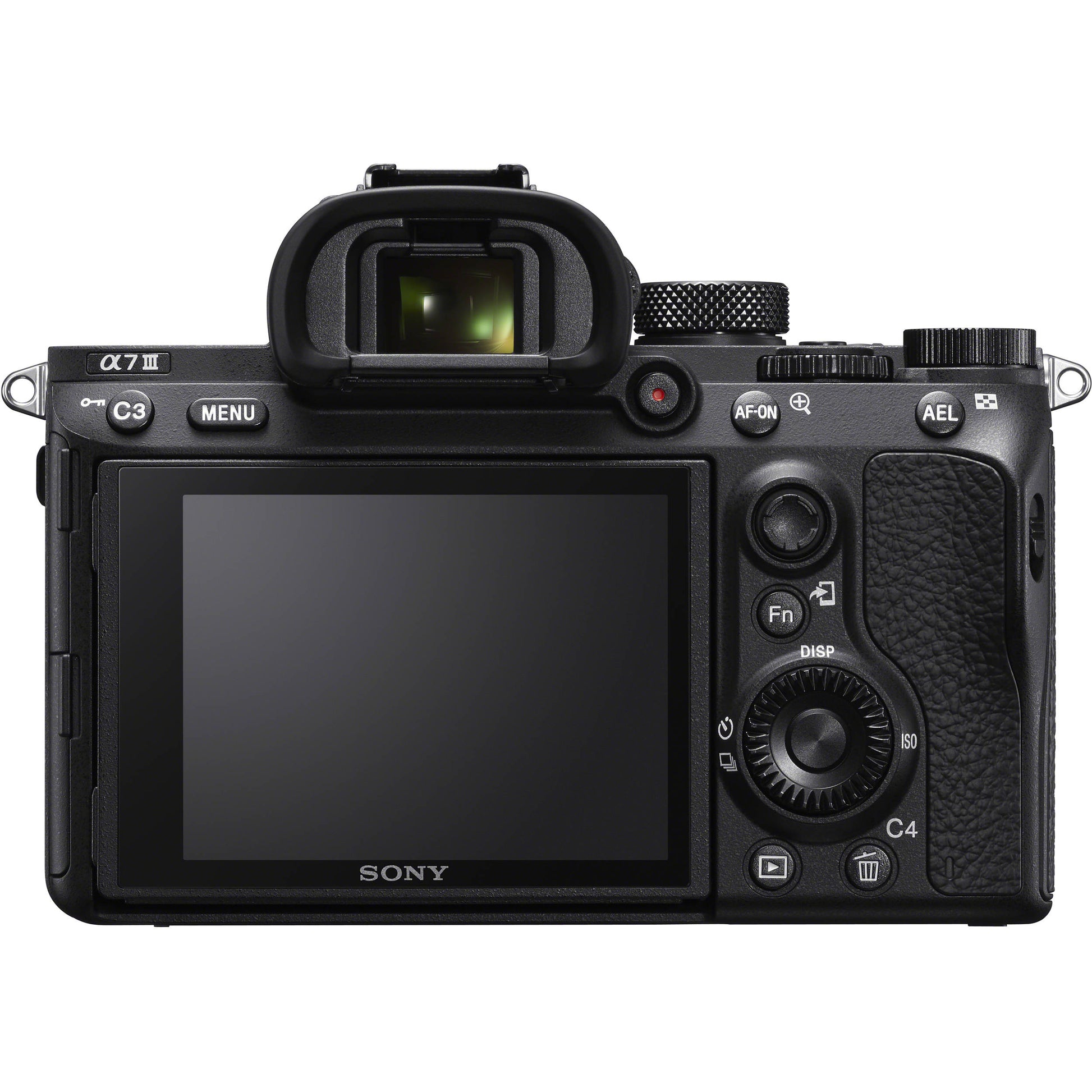 Sony Alpha a7 III full-frame mirrorless camera with 28-70mm kit lens, 24.2MP sensor, 5-axis stabilisation, hybrid autofocus, and 4K video.
