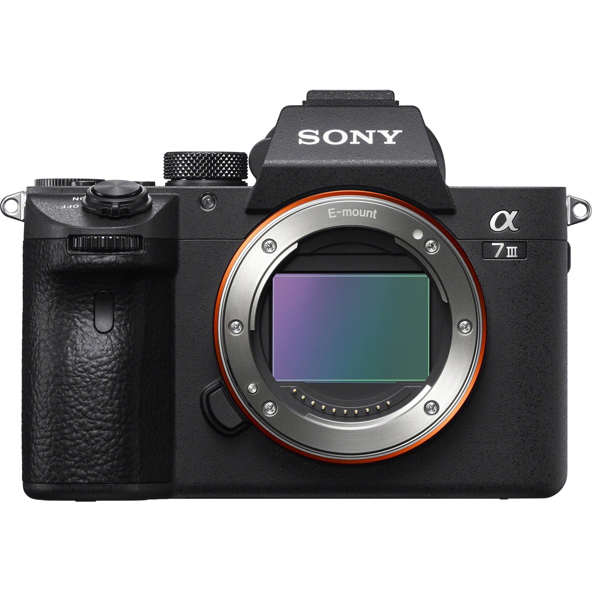 Sony Alpha a7 III full-frame mirrorless camera with 28-70mm kit lens, 24.2MP sensor, 5-axis stabilisation, hybrid autofocus, and 4K video.