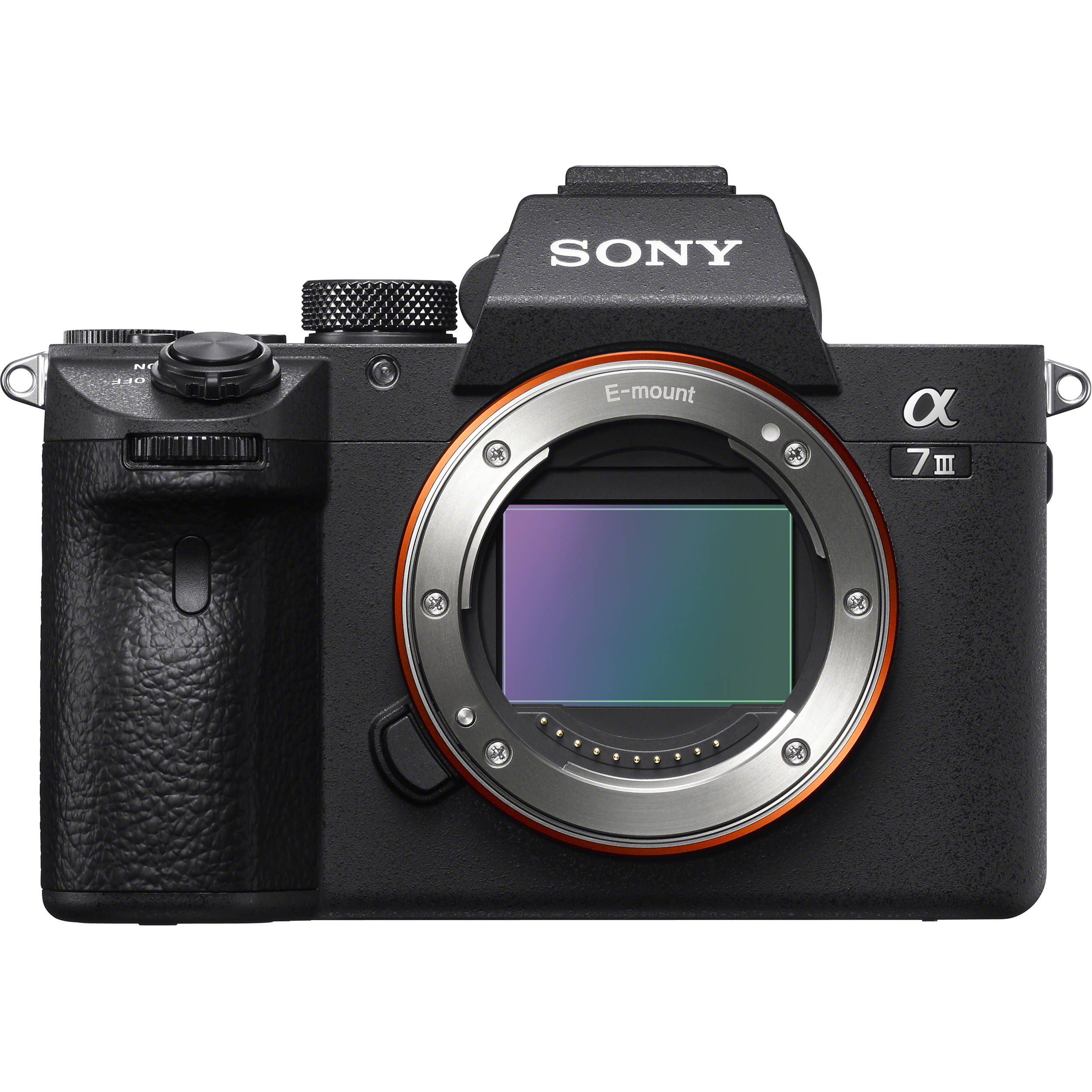 Sony Alpha a7 III full-frame mirrorless camera with 28-70mm kit lens, 24.2MP sensor, 5-axis stabilisation, hybrid autofocus, and 4K video.