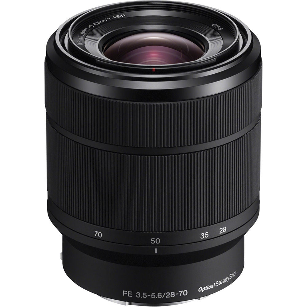Sony Alpha a7 III full-frame mirrorless camera with 28-70mm kit lens, 24.2MP sensor, 5-axis stabilisation, hybrid autofocus, and 4K video.