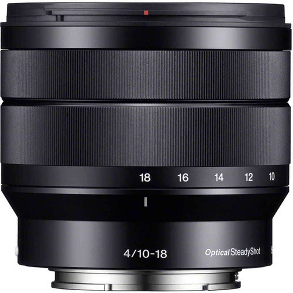 Sony E 10-18mm f/4 OSS Lens – an ultra-wide zoom with Optical SteadyShot, constant f/4 aperture, and superb sharpness, perfect for landscapes, interiors, and travel.