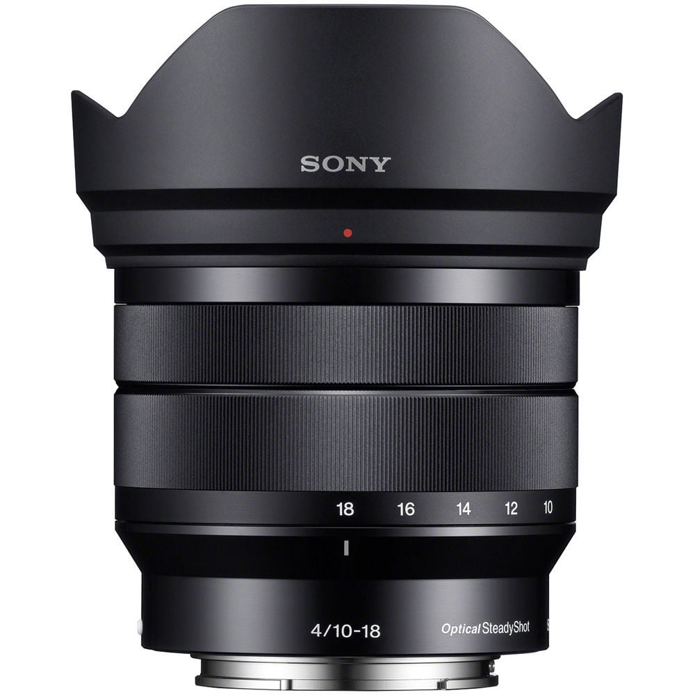 Sony E 10-18mm f/4 OSS Lens – an ultra-wide zoom with Optical SteadyShot, constant f/4 aperture, and superb sharpness, perfect for landscapes, interiors, and travel.