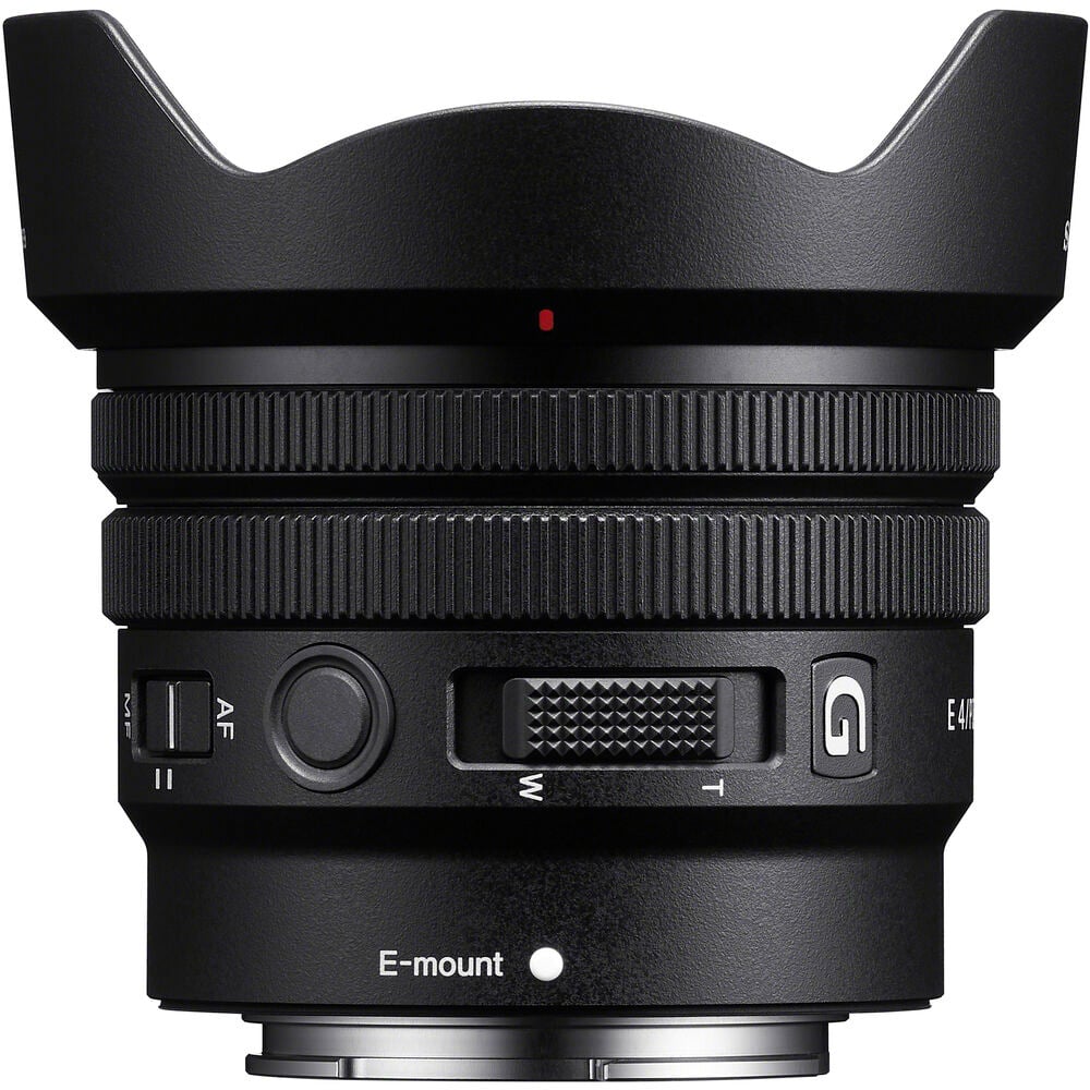 Sony E 10-20mm f/4 G Lens – a compact ultra-wide-angle zoom with constant f/4 aperture, advanced optics, and fast AF, ideal for vlogging, landscapes, and architecture.