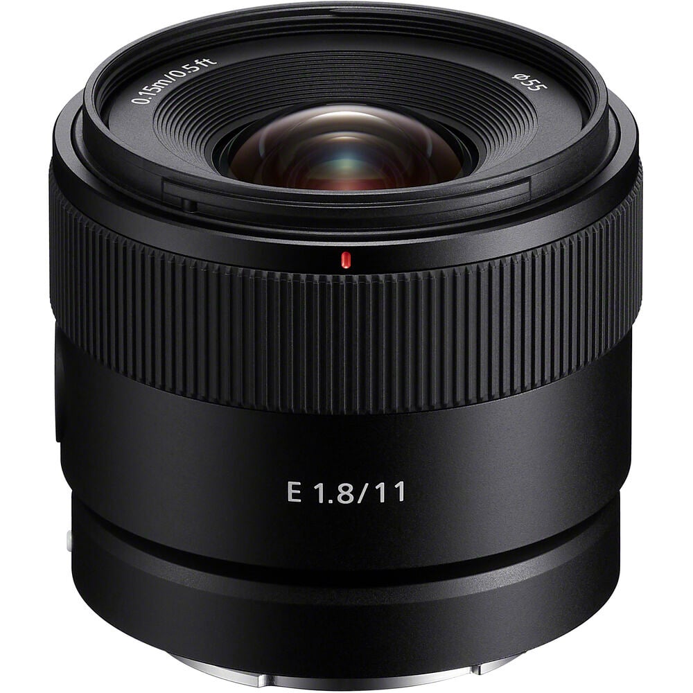 Sony E 11mm f/1.8 ultra-wide-angle prime lens – compact, bright, and ideal for vlogging, landscapes, and architecture.