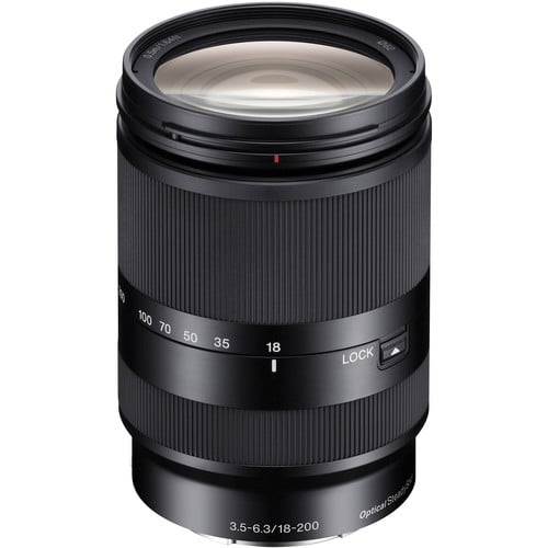Sony E 18-200mm f/3.5-6.3 OSS LE Lens – lightweight all-in-one zoom with Optical SteadyShot, ideal for travel, everyday photography, and smooth video recording.