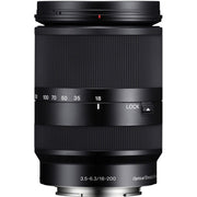 Sony E 18-200mm f/3.5-6.3 OSS LE Lens – lightweight all-in-one zoom with Optical SteadyShot, ideal for travel, everyday photography, and smooth video recording.