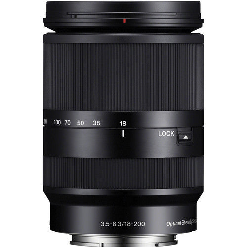 Sony E 18-200mm f/3.5-6.3 OSS LE Lens – lightweight all-in-one zoom with Optical SteadyShot, ideal for travel, everyday photography, and smooth video recording.