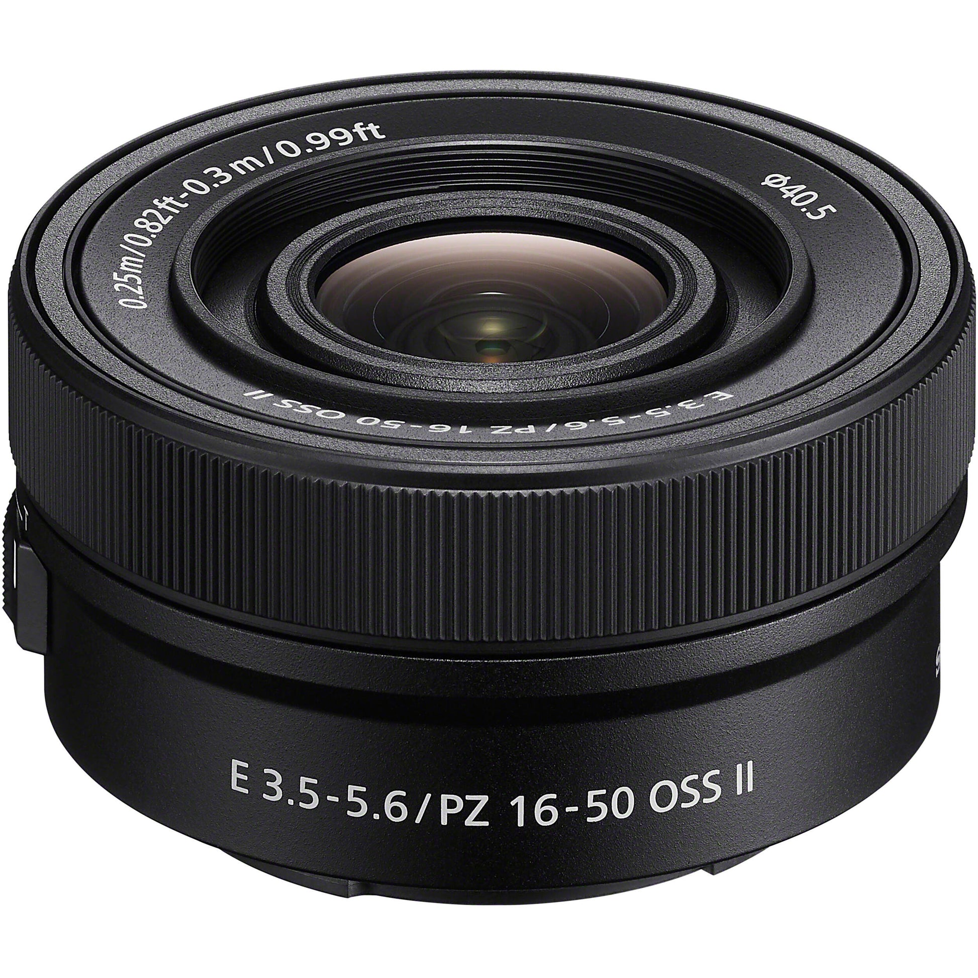 Sony E PZ 16-50mm f/3.5-5.6 OSS II Lens (Black) – compact power zoom lens with Optical SteadyShot, versatile focal range, and lightweight design for everyday photography and video.