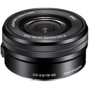 Sony E PZ 16-50mm f/3.5-5.6 OSS Lens – compact power zoom lens with Optical SteadyShot, ideal for travel, street photography, and smooth video recording.