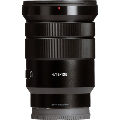 Sony E PZ 18-105mm f/4 G OSS Lens – versatile power zoom with constant f/4 aperture, Optical SteadyShot, and smooth focus for video and everyday photography.