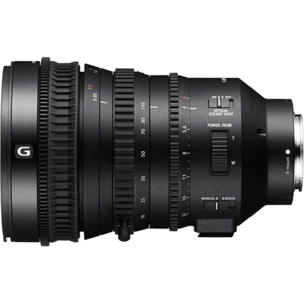 Sony E PZ 18-110mm f/4 G OSS Lens – professional power zoom with constant f/4 aperture, Optical SteadyShot, and precise focus control for high-quality video and photography.