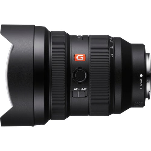 Sony FE 12-24mm f/2.8 GM Lens – ultra-wide angle zoom with constant f/2.8 aperture, advanced optics, and G Master sharpness for landscapes, architecture, and astrophotography.