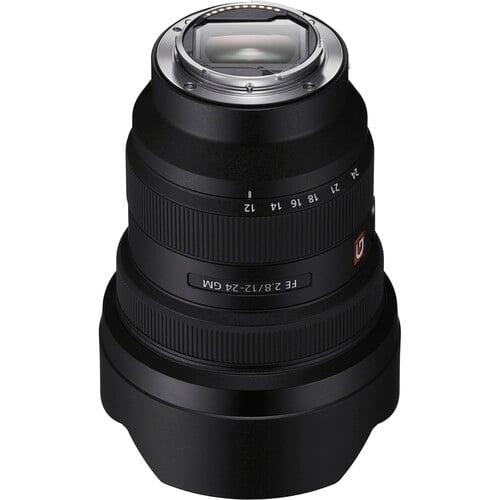 Sony FE 12-24mm f/2.8 GM Lens – ultra-wide angle zoom with constant f/2.8 aperture, advanced optics, and G Master sharpness for landscapes, architecture, and astrophotography.