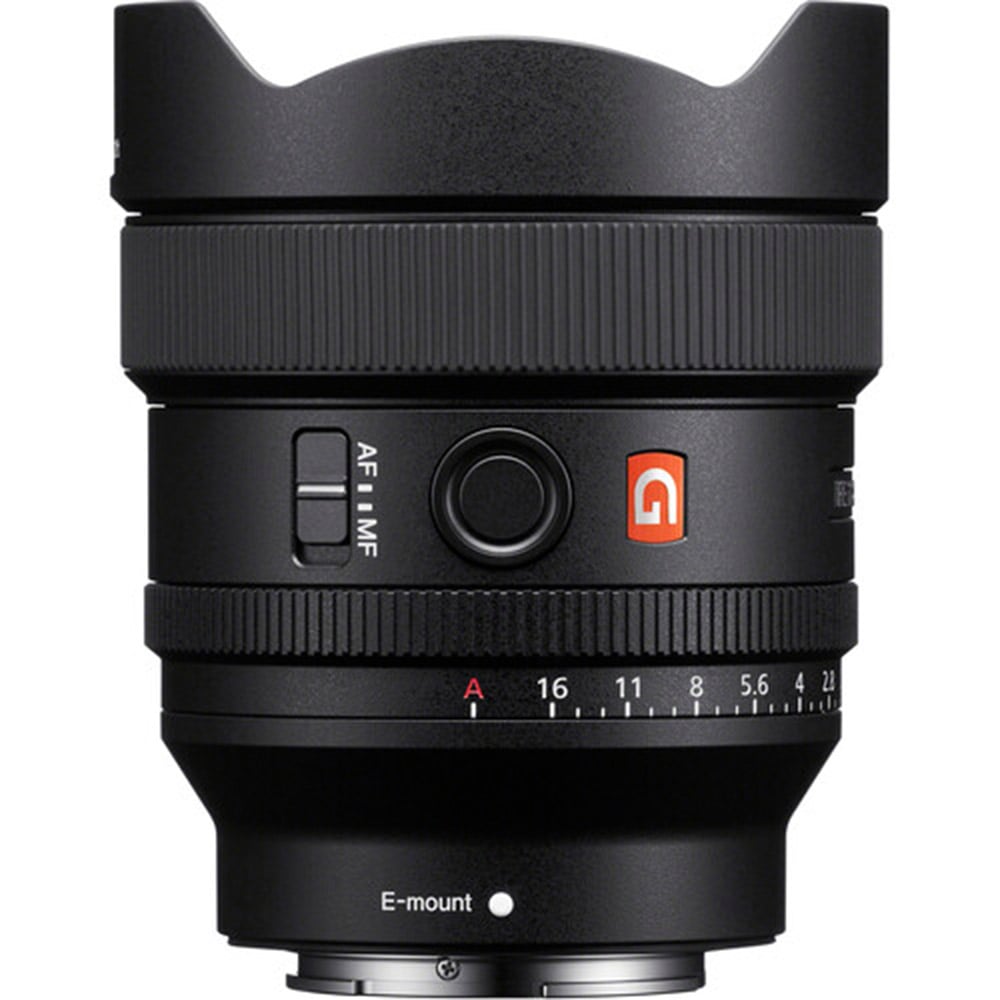 Sony FE 14mm f/1.8 GM Lens – ultra-wide G Master prime with exceptional sharpness, bright f/1.8 aperture, and stunning bokeh, perfect for landscapes, astrophotography, and architecture.