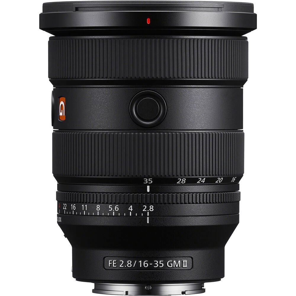 Sony FE 16-35mm f/2.8 GM II Lens – premium wide-angle zoom with constant f/2.8 aperture, fast AF, and refined G Master optics for landscapes, architecture, and cinematic video.