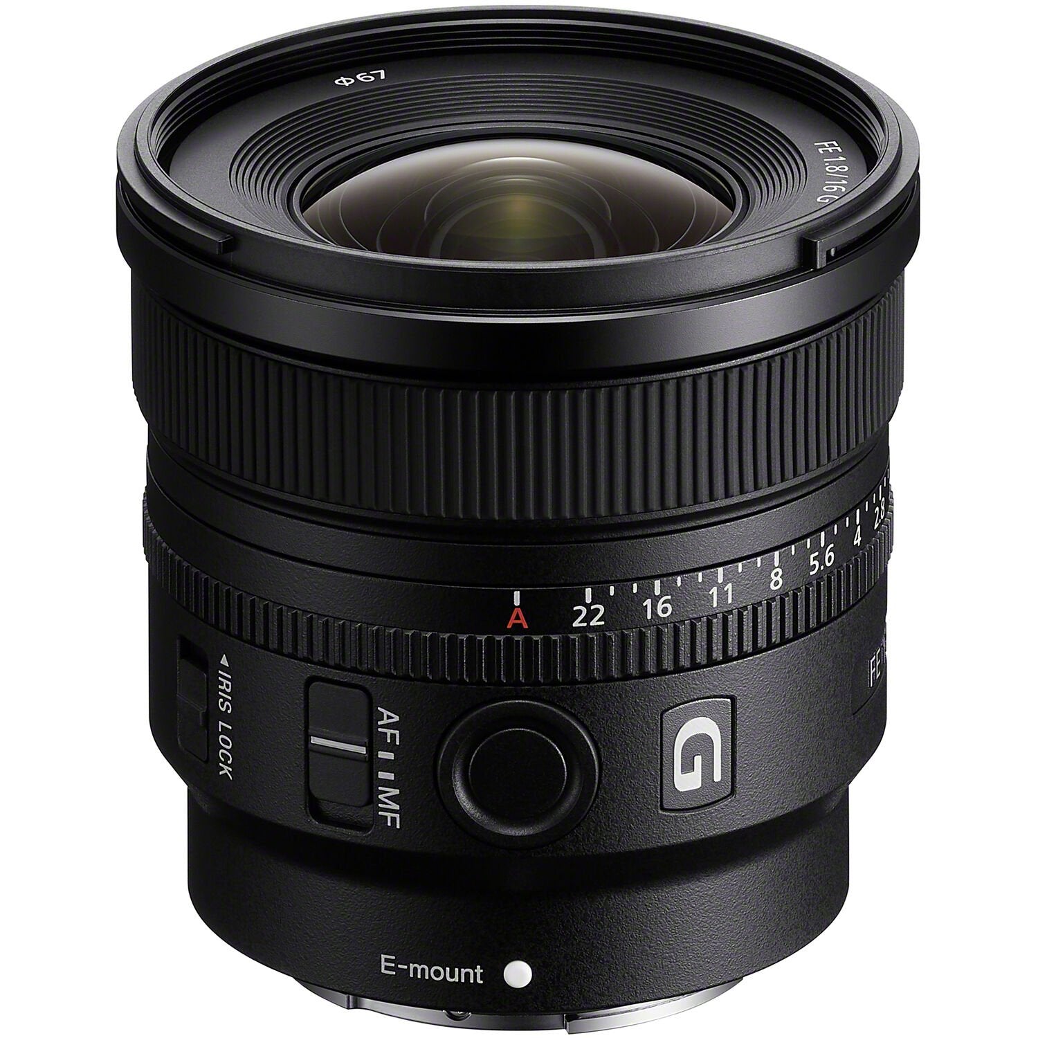 Sony FE 16mm f/1.8 G Lens – ultra-wide prime with bright f/1.8 aperture, sharp G-series optics, fast AF, and compact build for landscapes, astrophotography, and creative perspectives.
