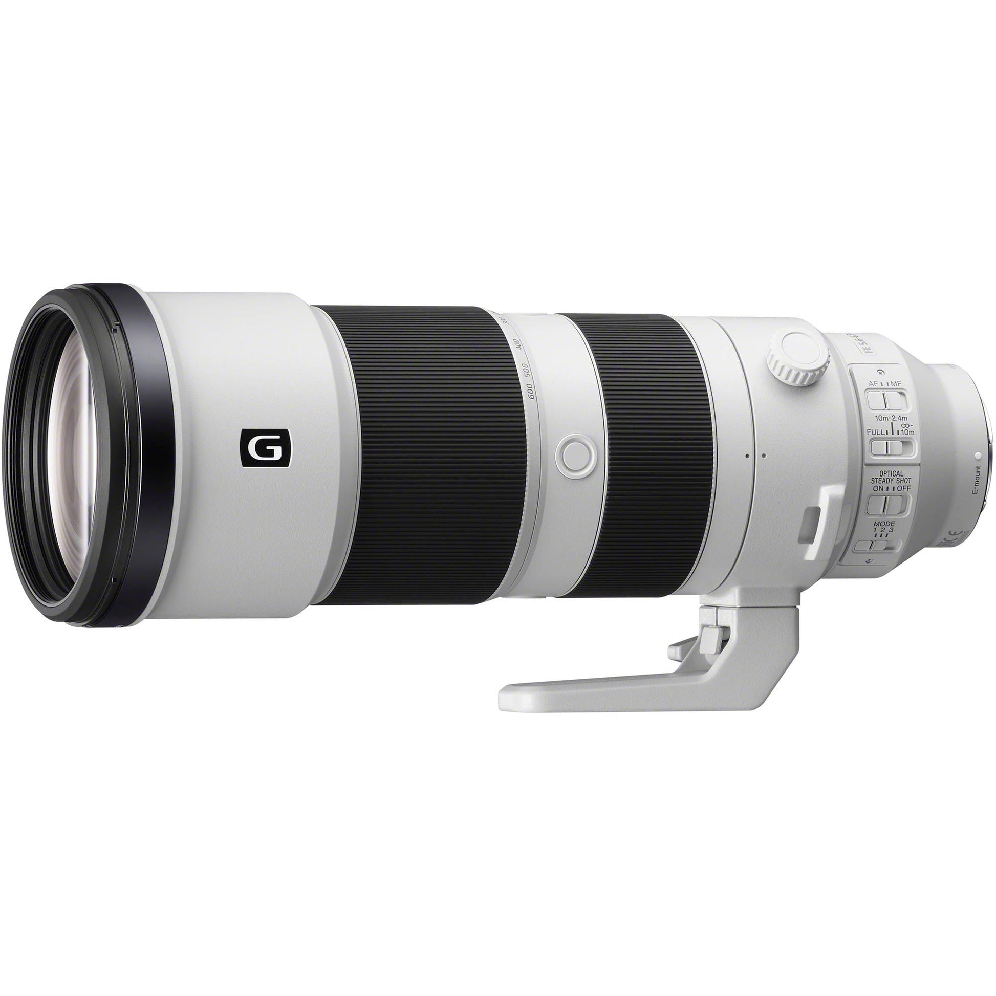 Sony lens with 'G' mark on a white background