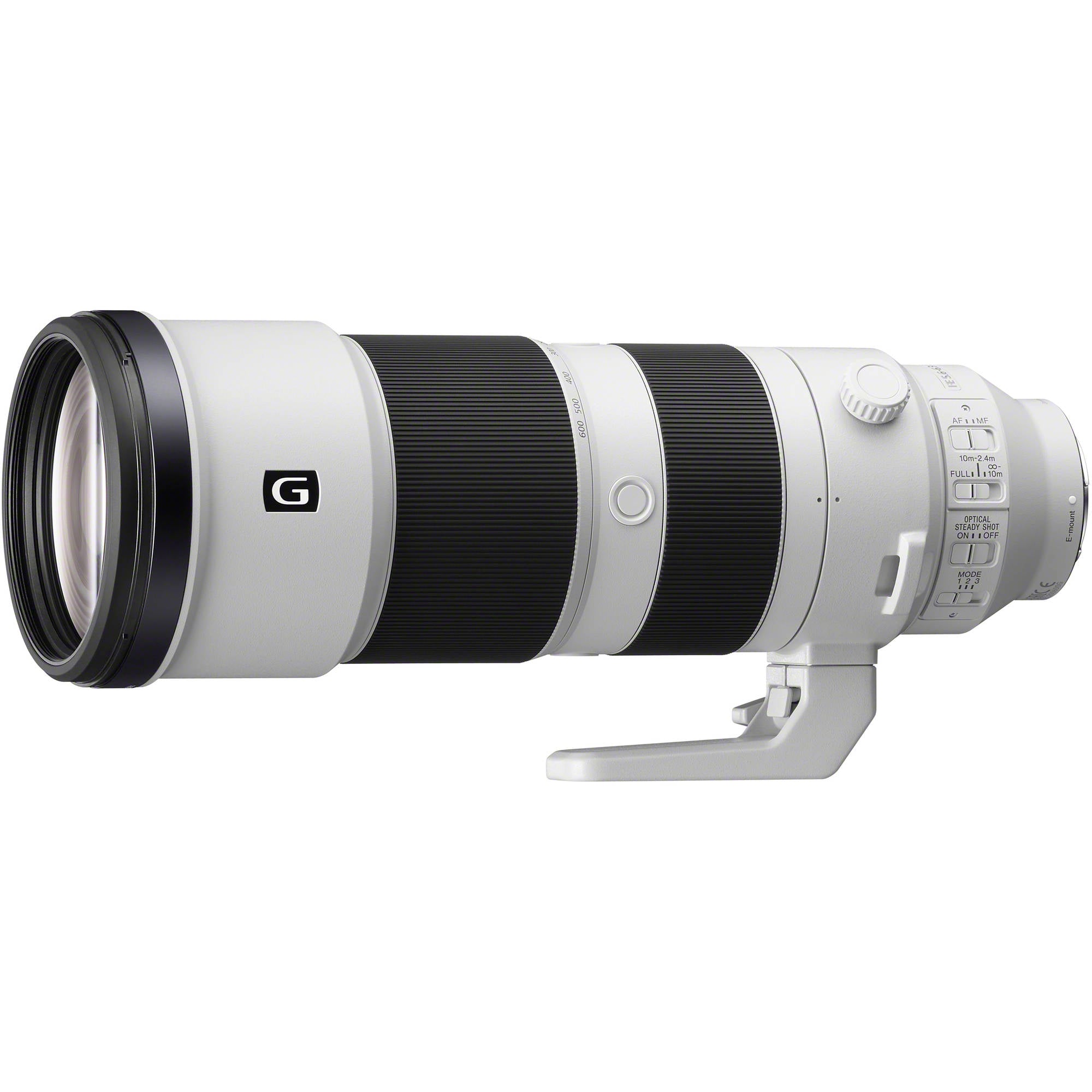 Sony lens with 'G' mark on a white background