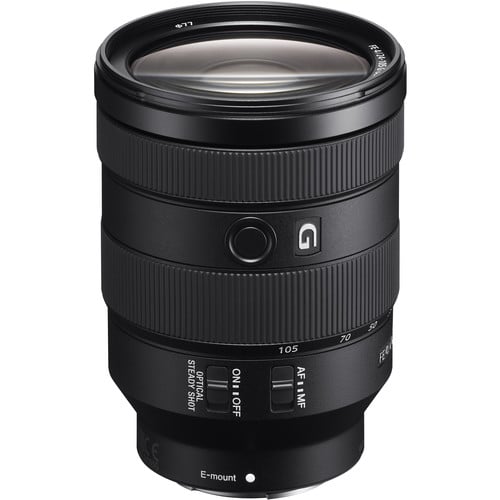 Sony FE 24-105mm f/4 G OSS Lens – versatile full-frame zoom with constant f/4 aperture, G-series optics, fast AF, and built-in Optical SteadyShot for travel, portraits, and everyday shooting.