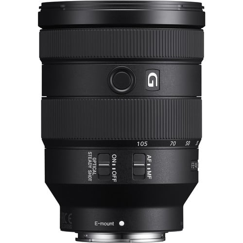 Sony FE 24-105mm f/4 G OSS Lens – versatile full-frame zoom with constant f/4 aperture, G-series optics, fast AF, and built-in Optical SteadyShot for travel, portraits, and everyday shooting.