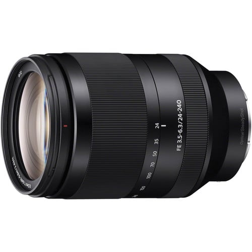 Sony FE 24-240mm f/3.5-6.3 OSS Zoom Lens – all-in-one full-frame zoom with Optical SteadyShot, covering wide to super-telephoto for travel, landscapes, and versatile everyday photography.
