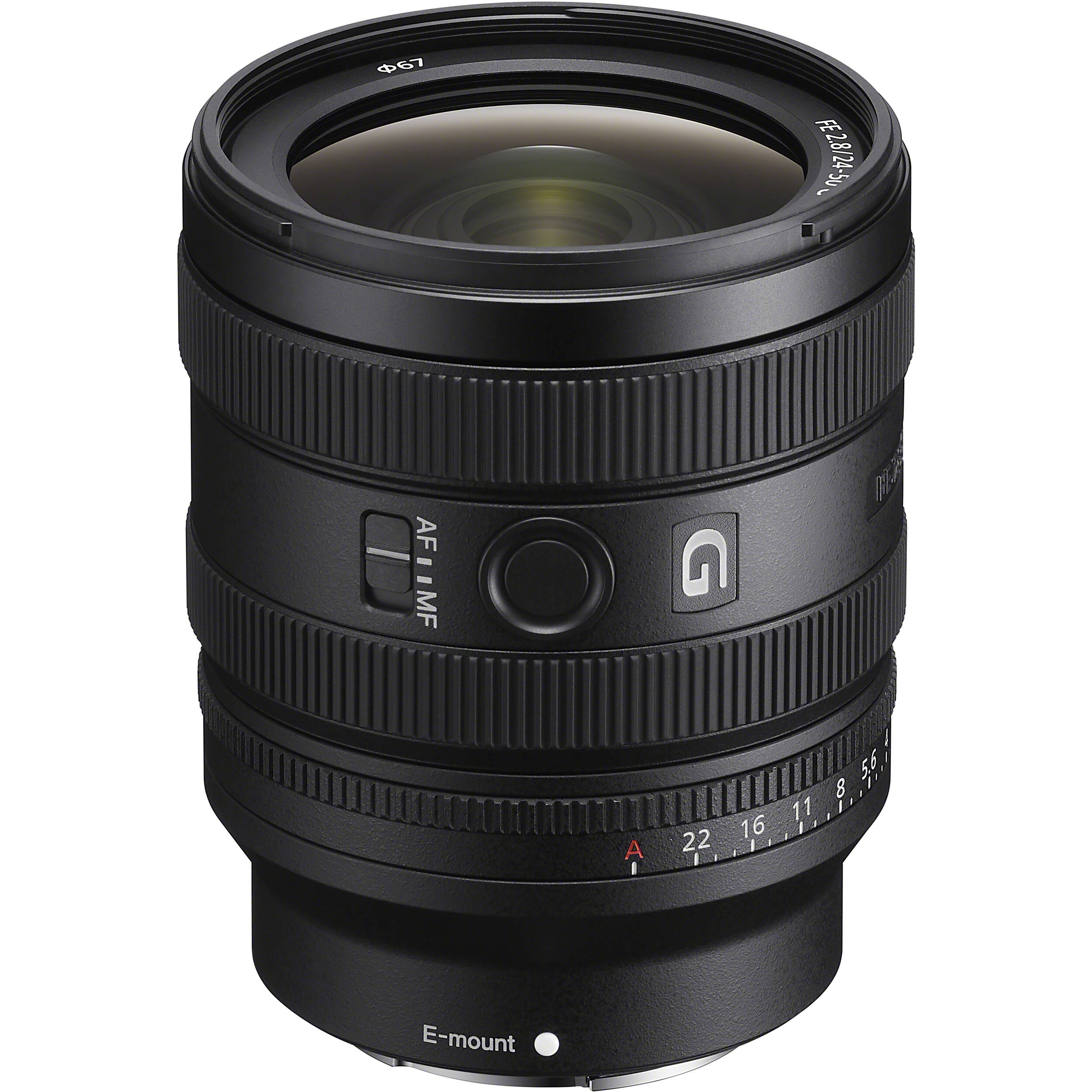 Sony FE 20-70mm f/4 G Lens offering a wide-to-standard zoom range, constant f/4 aperture, and fast, quiet autofocus for hybrid photo and video use.