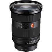 Camera lens with brand logo on a white background
