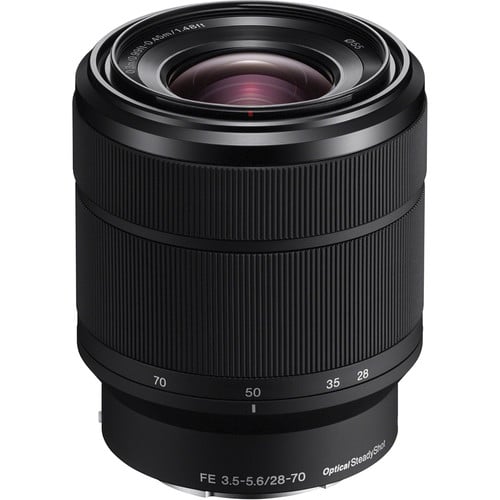 Sony FE 28-70mm f/3.5-5.6 OSS Zoom Lens – lightweight standard zoom with Optical SteadyShot, ideal for everyday photography, travel, and versatile shooting situations.
