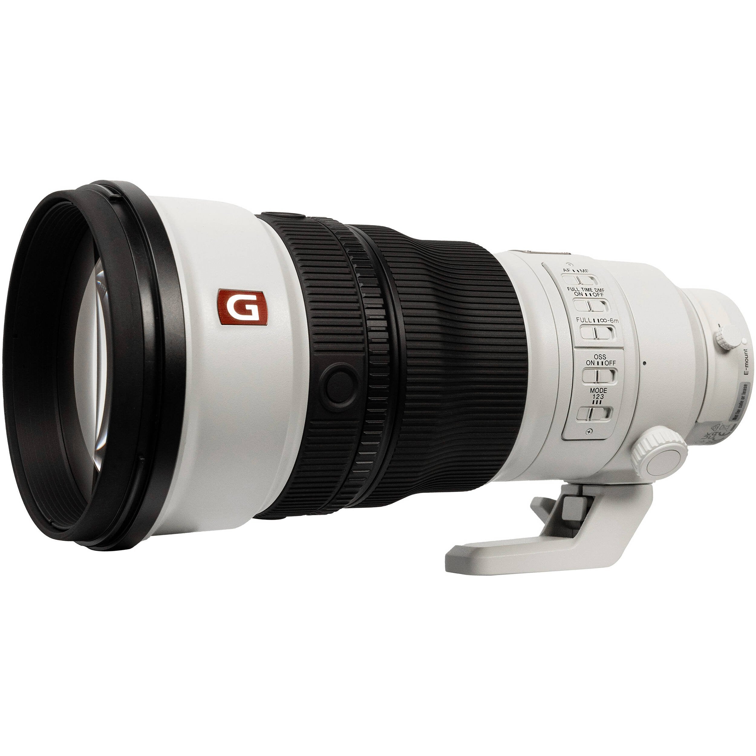 Sony FE 300mm f/2.8 GM OSS telephoto lens with fast aperture, built-in optical stabilization, and G Master quality for sports and wildlife photography.