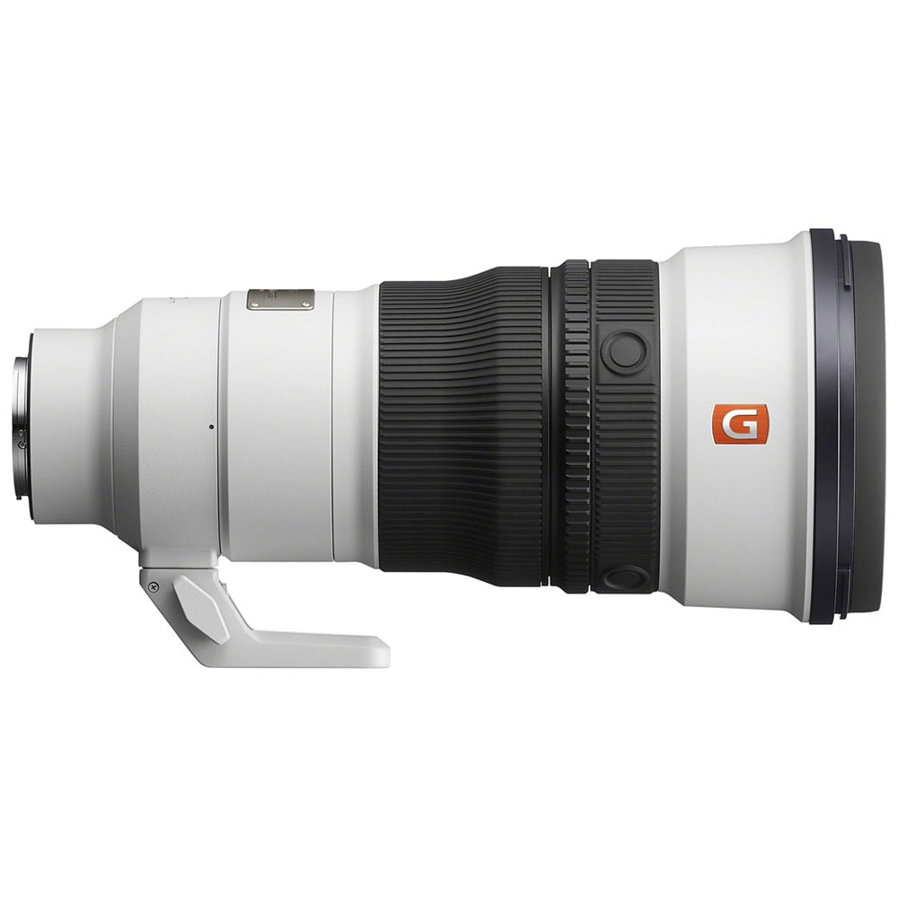 Sony FE 300mm f/2.8 GM OSS telephoto lens with fast aperture, built-in optical stabilization, and G Master quality for sports and wildlife photography.