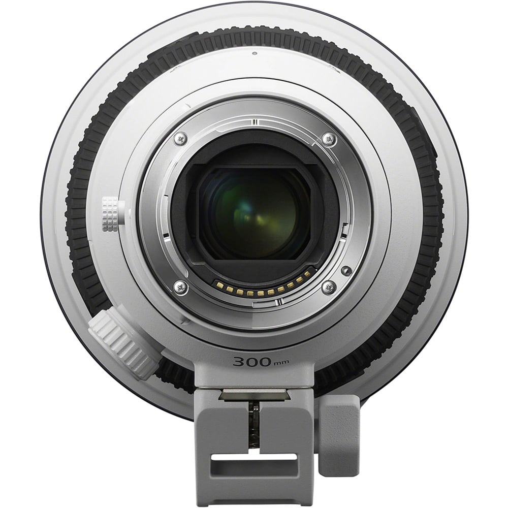 Sony FE 300mm f/2.8 GM OSS telephoto lens with fast aperture, built-in optical stabilization, and G Master quality for sports and wildlife photography.