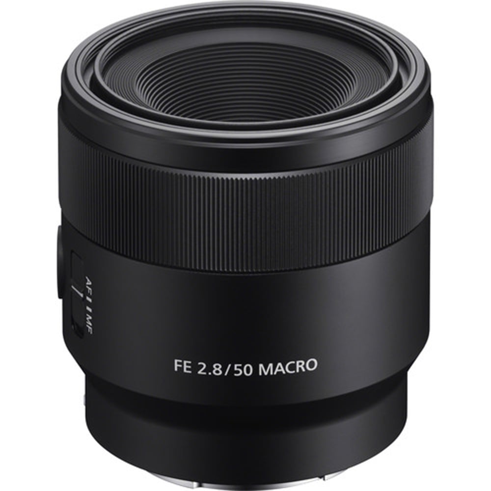 Sony FE 50mm f/2.8 Macro Lens – versatile full-frame macro prime with 1:1 magnification, sharp optics, and fast autofocus for close-up photography and detail work.