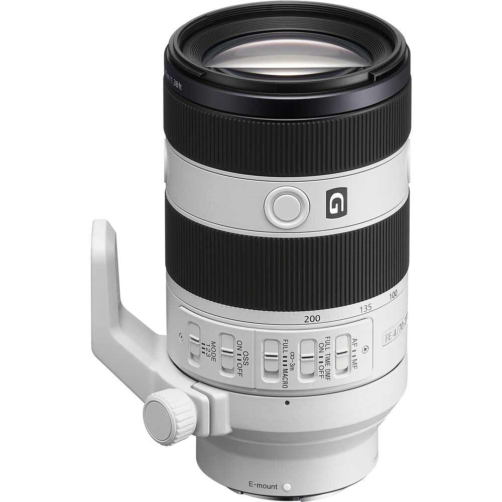Sony FE 70-200mm f/4 Macro G OSS II Lens – telephoto zoom with macro capabilities, constant f/4 aperture, G-series optics, and Optical SteadyShot for detailed close-ups and versatile shooting.