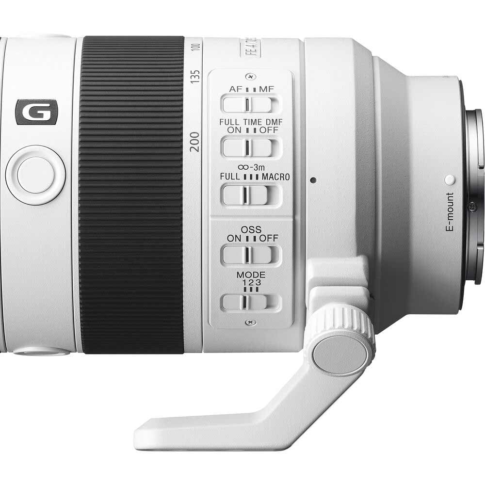 Sony FE 70-200mm f/4 Macro G OSS II Lens – telephoto zoom with macro capabilities, constant f/4 aperture, G-series optics, and Optical SteadyShot for detailed close-ups and versatile shooting.