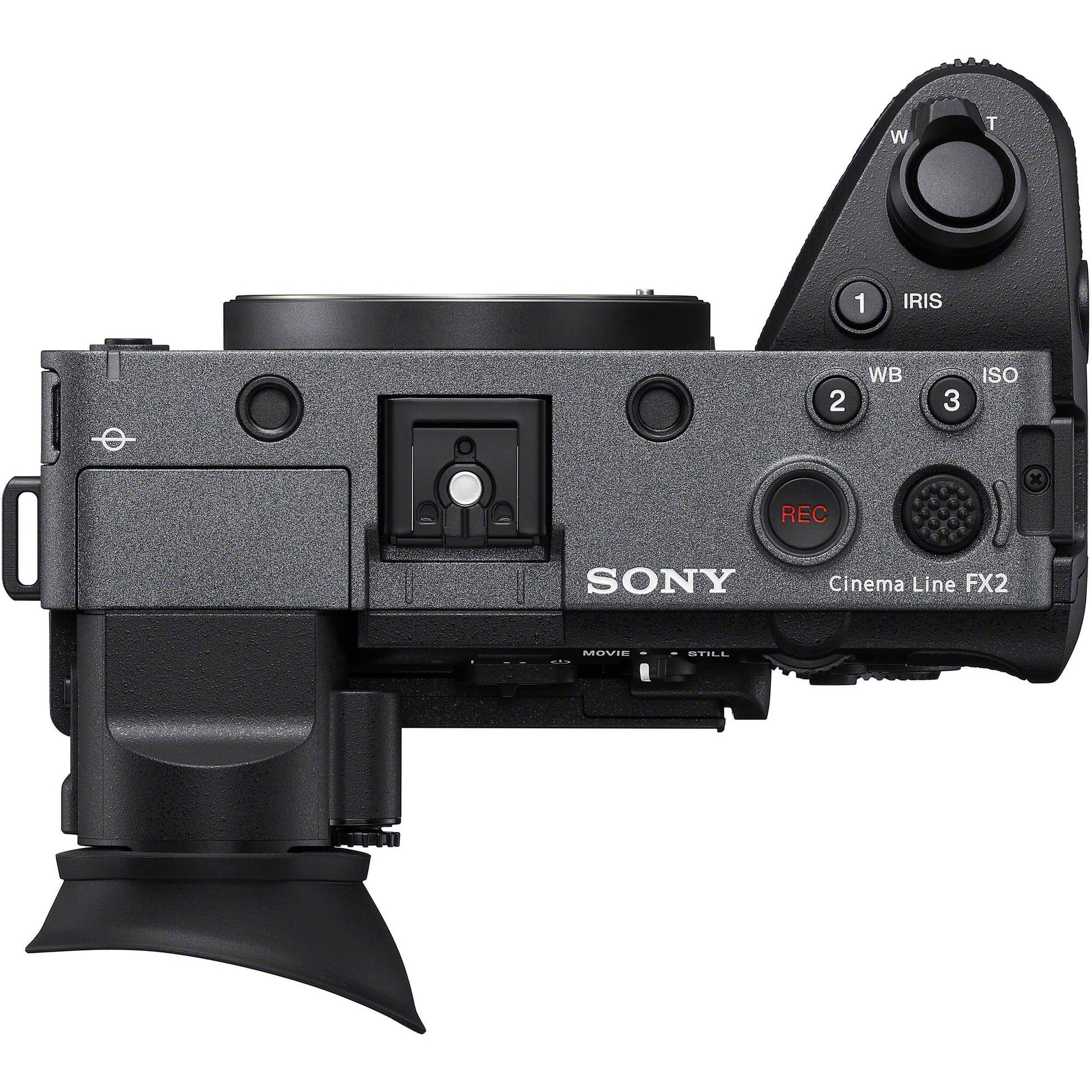 Sony FX2 full-frame cinema camera with XLR Handle, 10.2MP sensor, 4K 120fps, 16-bit RAW, dual XLR inputs for professional filmmaking.