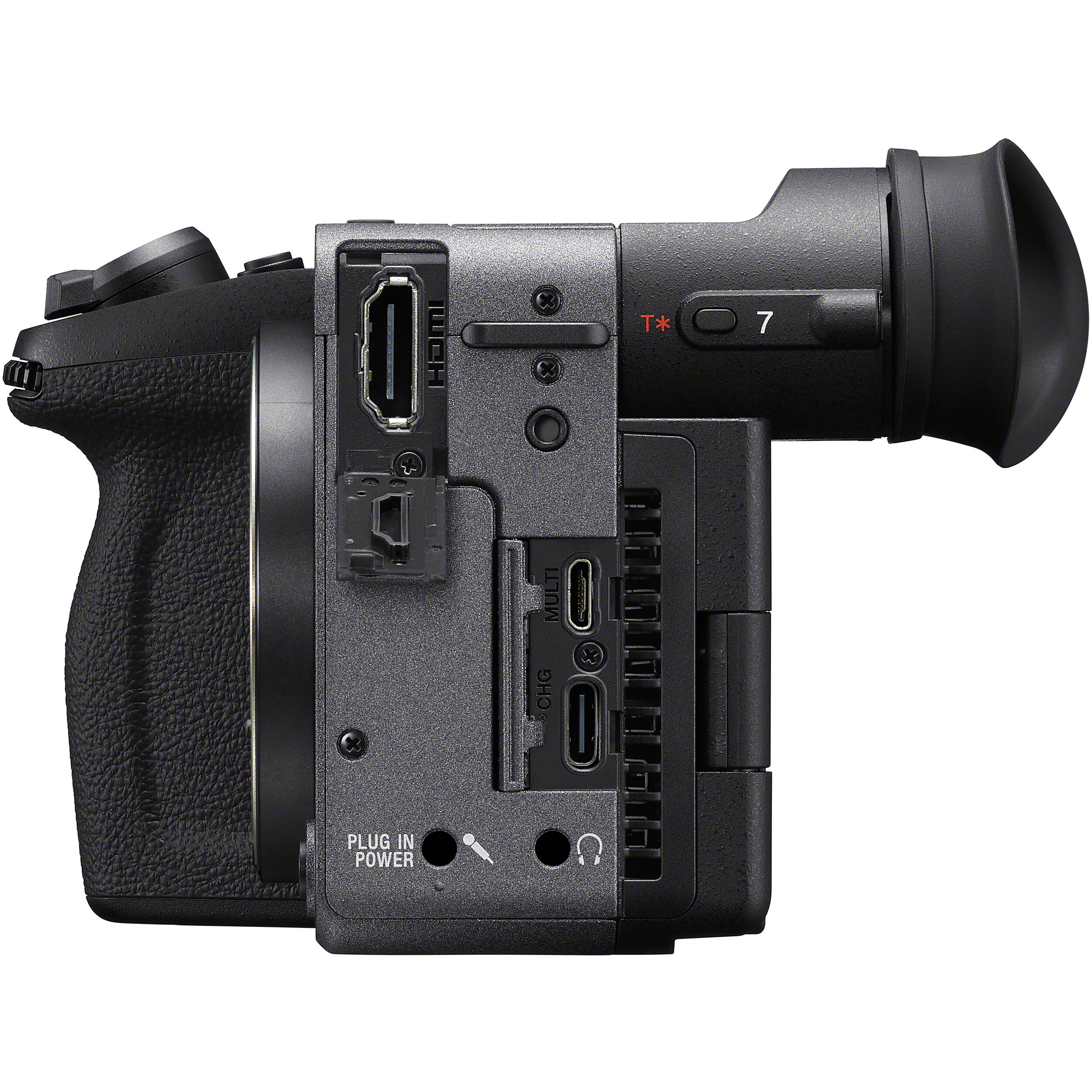 Sony FX2 full-frame cinema camera with XLR Handle, 10.2MP sensor, 4K 120fps, 16-bit RAW, dual XLR inputs for professional filmmaking.