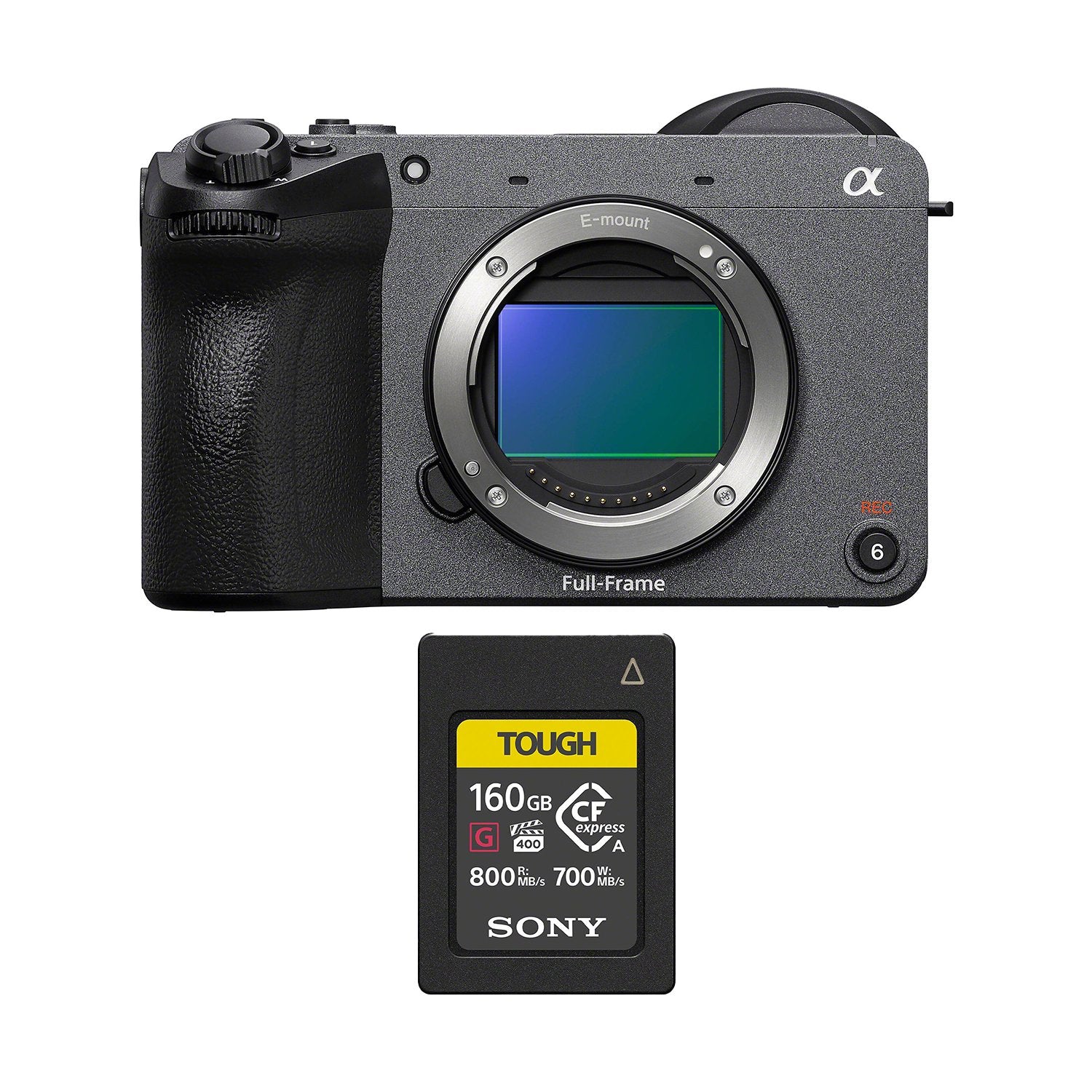 Sony FX2 full-frame cinema camera, 10.2MP sensor, 4K 120fps, 16-bit RAW output, compact and modular design for professional filmmaking.