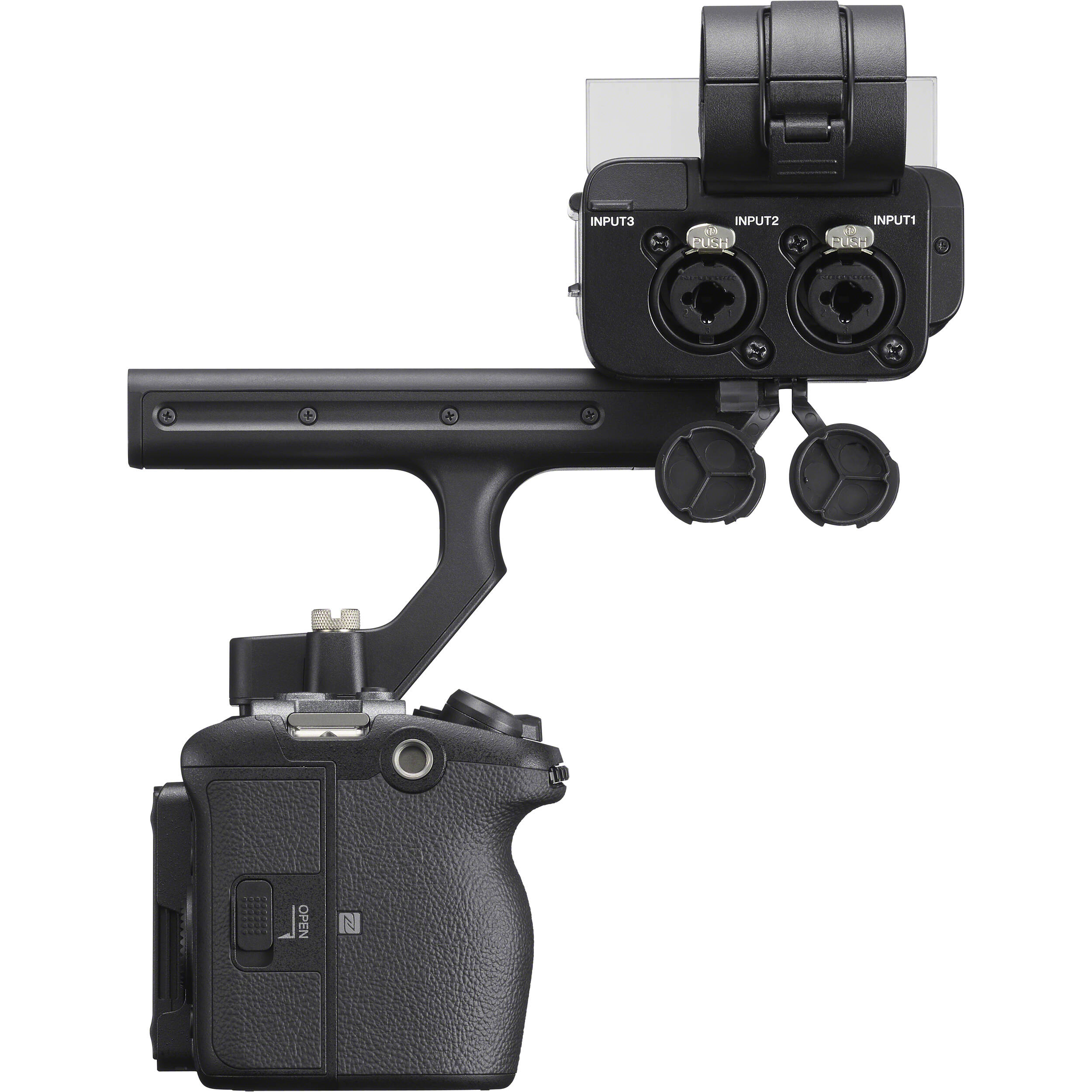 Sony FX3A full-frame cinema camera, 12.1MP sensor, 4K 120fps, 16-bit RAW output, modular design for professional filmmaking.