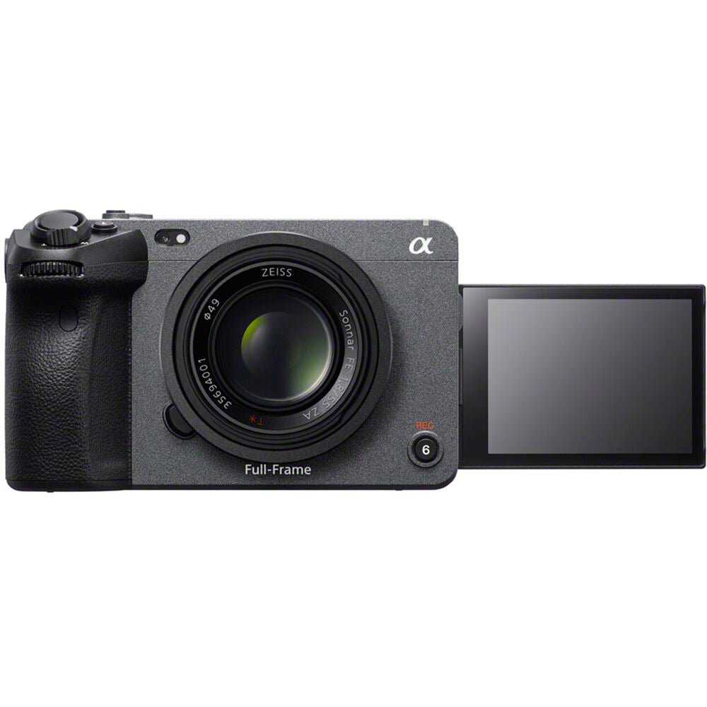 Sony FX3A full-frame cinema camera, 12.1MP sensor, 4K 120fps, 16-bit RAW output, modular design for professional filmmaking.