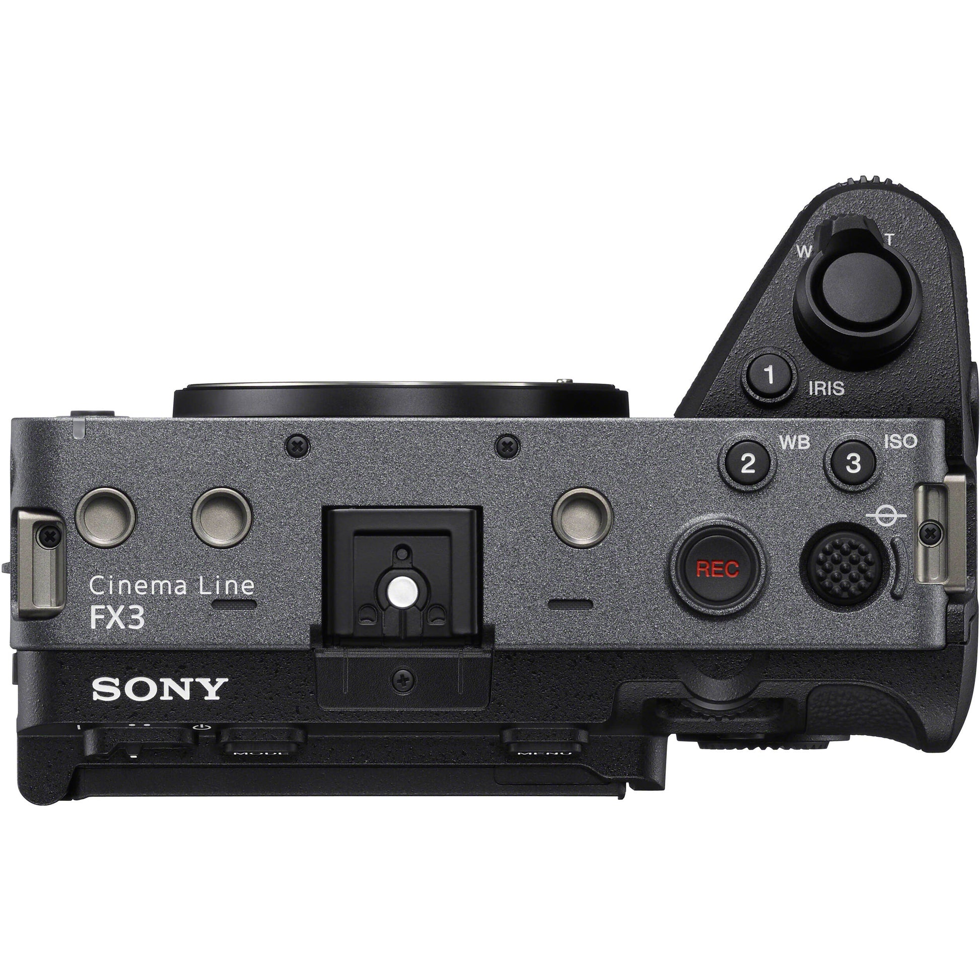 Sony FX3A full-frame cinema camera, 12.1MP sensor, 4K 120fps, 16-bit RAW output, modular design for professional filmmaking.