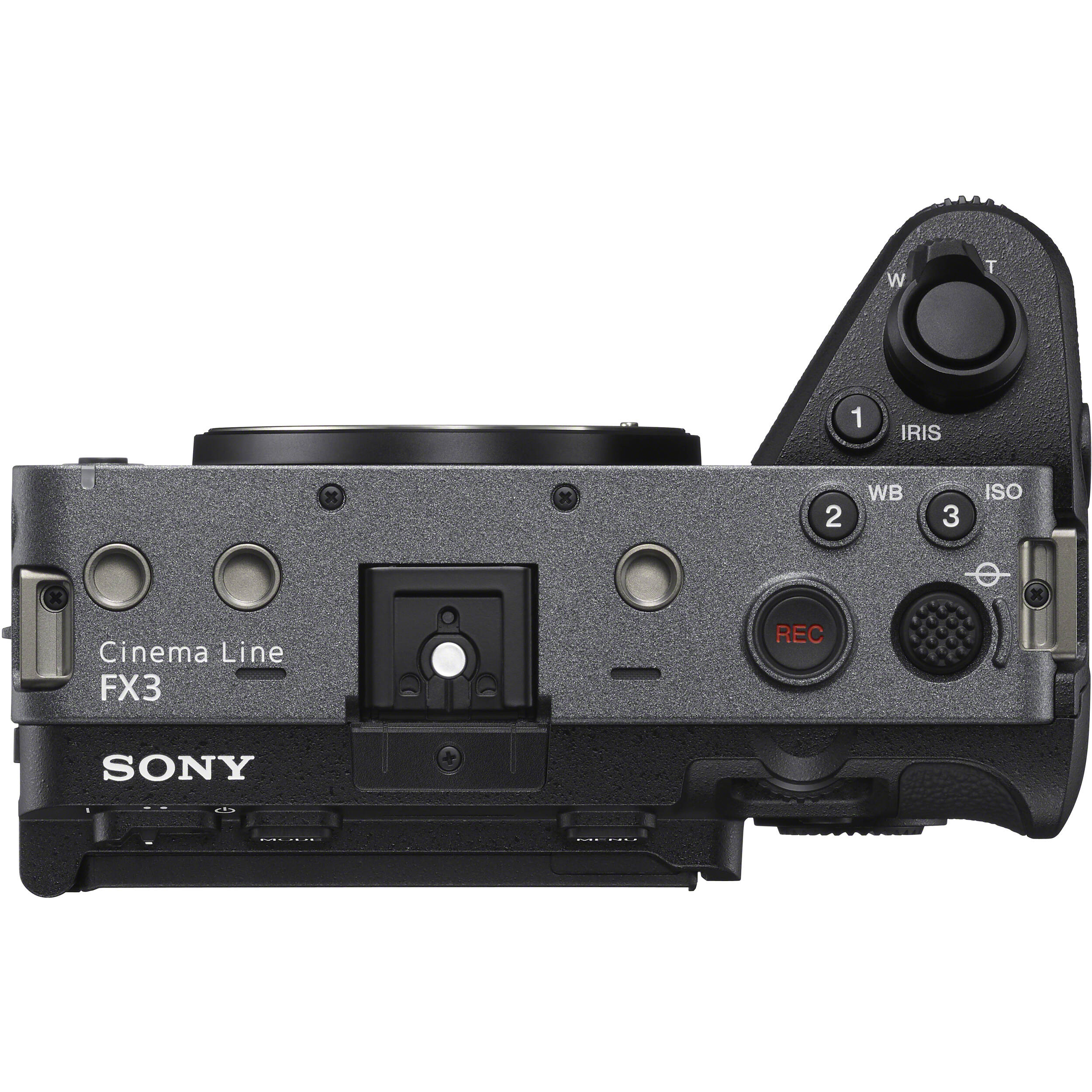 Sony FX3A full-frame cinema camera, 12.1MP sensor, 4K 120fps, 16-bit RAW output, modular design for professional filmmaking.