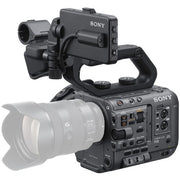 Sony FX6 full-frame cinema camera, 10.2MP sensor, 4K 120fps, 16-bit RAW output, modular design for professional filmmaking.