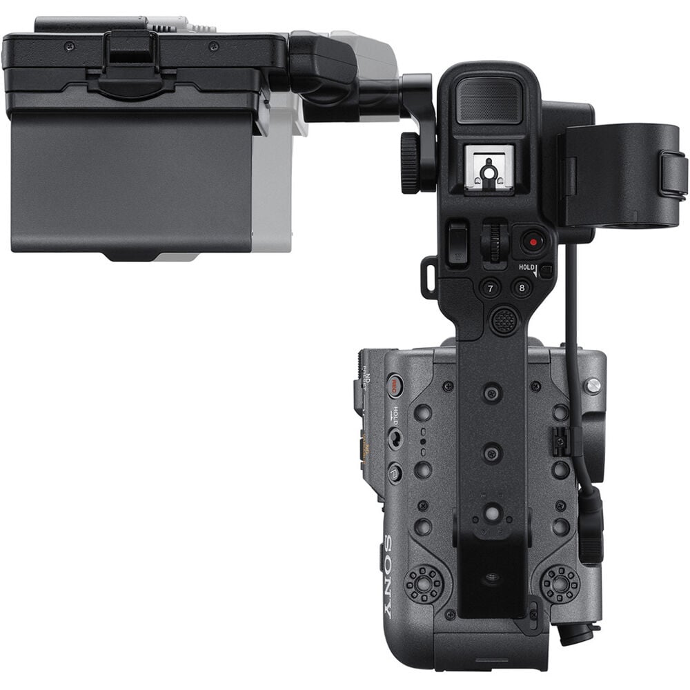 Sony FX6 full-frame cinema camera, 10.2MP sensor, 4K 120fps, 16-bit RAW output, modular design for professional filmmaking.