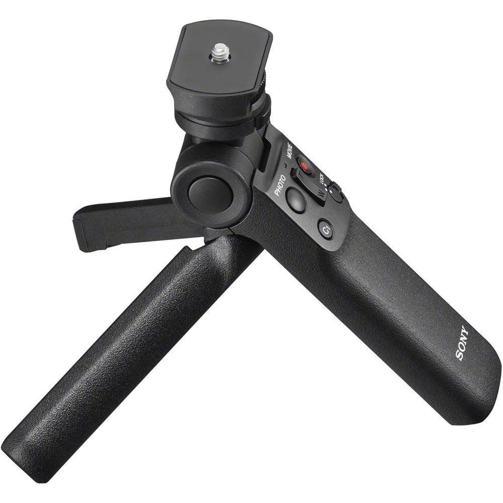 Improve shooting stability with Sony GP-VPT2BT Wireless Shooting Grip. Handheld camera shooting at its best with this wireless camera control grip and tripod.