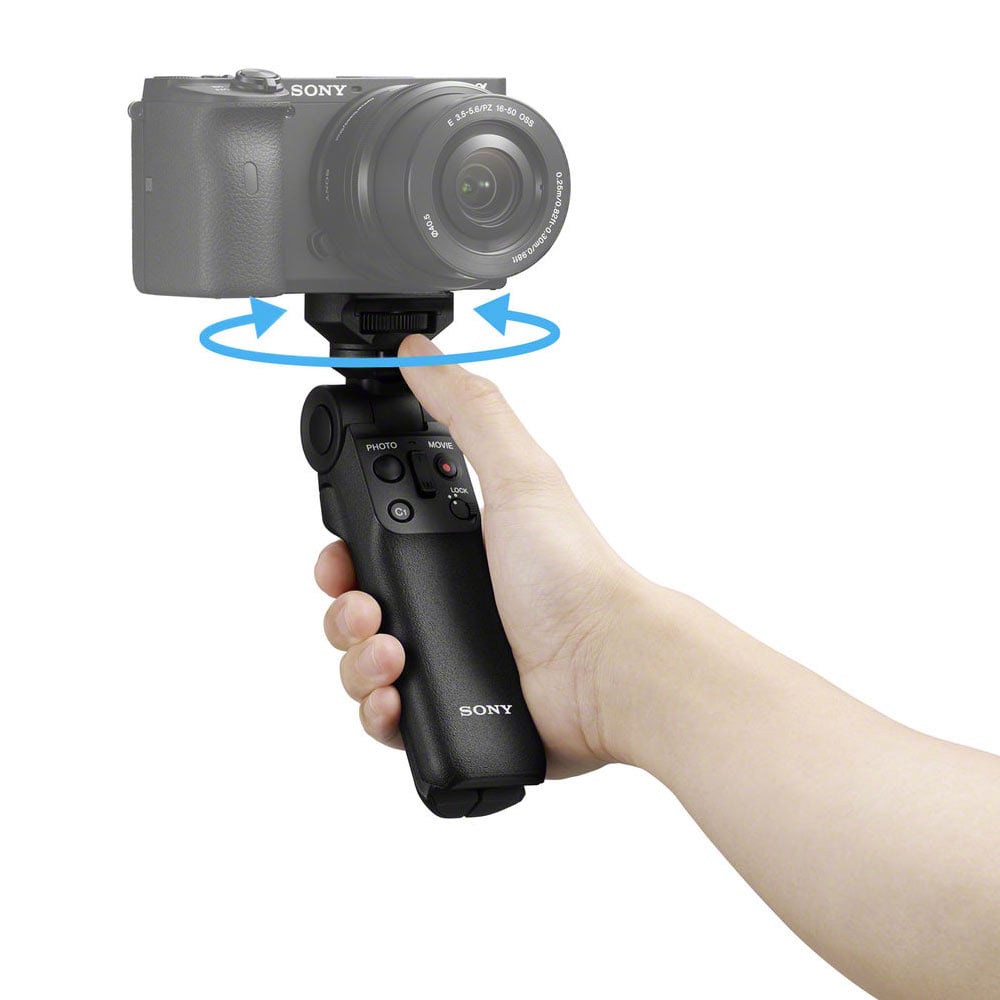 Improve shooting stability with Sony GP-VPT2BT Wireless Shooting Grip. Handheld camera shooting at its best with this wireless camera control grip and tripod.