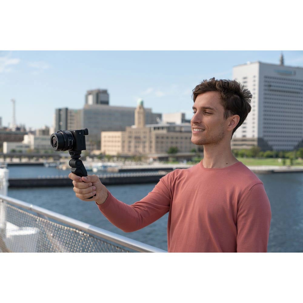 Improve shooting stability with Sony GP-VPT2BT Wireless Shooting Grip. Handheld camera shooting at its best with this wireless camera control grip and tripod.