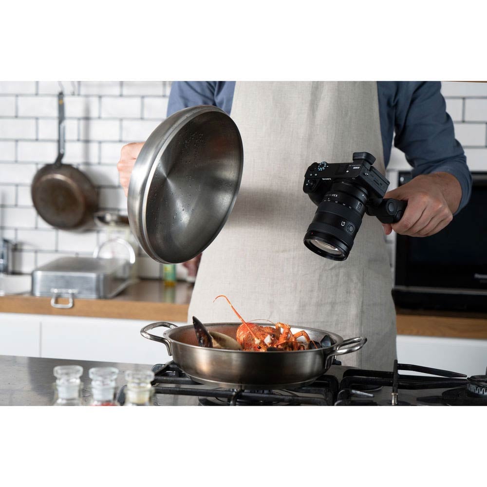 Improve shooting stability with Sony GP-VPT2BT Wireless Shooting Grip. Handheld camera shooting at its best with this wireless camera control grip and tripod.