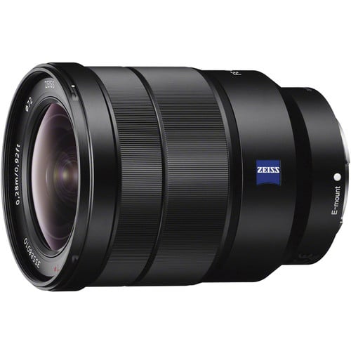 Sony Vario-Tessar T FE 16-35mm f/4 ZA OSS Zoom Lens – Zeiss full-frame wide-angle zoom with constant f/4 aperture, sharp optics, and Optical SteadyShot for landscapes, architecture, and travel photography.