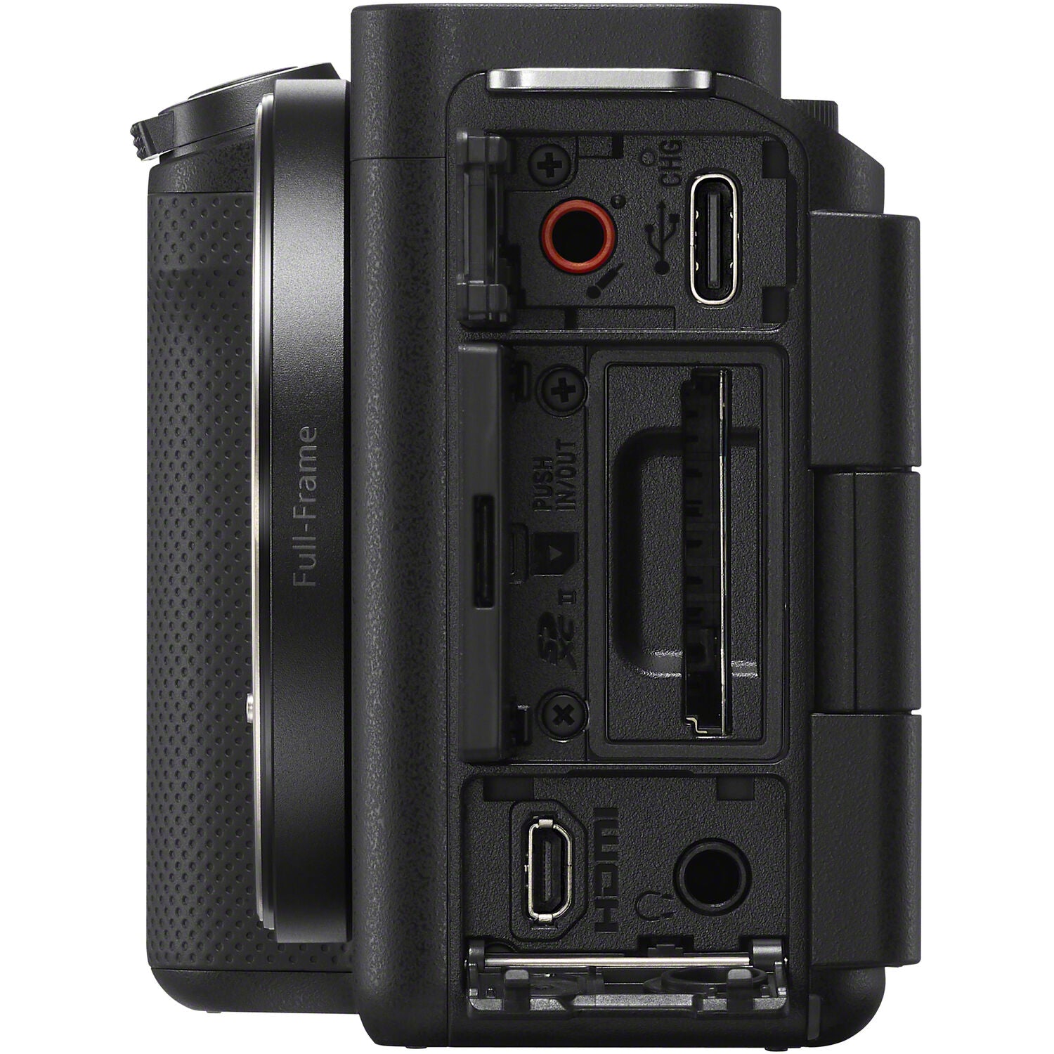 Sony ZV-E1 mirrorless digital camera bundle with 28-60mm F4-5.6 zoom lens in black, featuring 12.1MP full-frame Exmor R CMOS sensor, BIONZ XR processor, 5-axis SteadyShot image stabilization, UHD 4K 120p and Full HD 240p video, ISO 80-102400 expandable to 409600, and fully articulating 3-inch touchscreen.