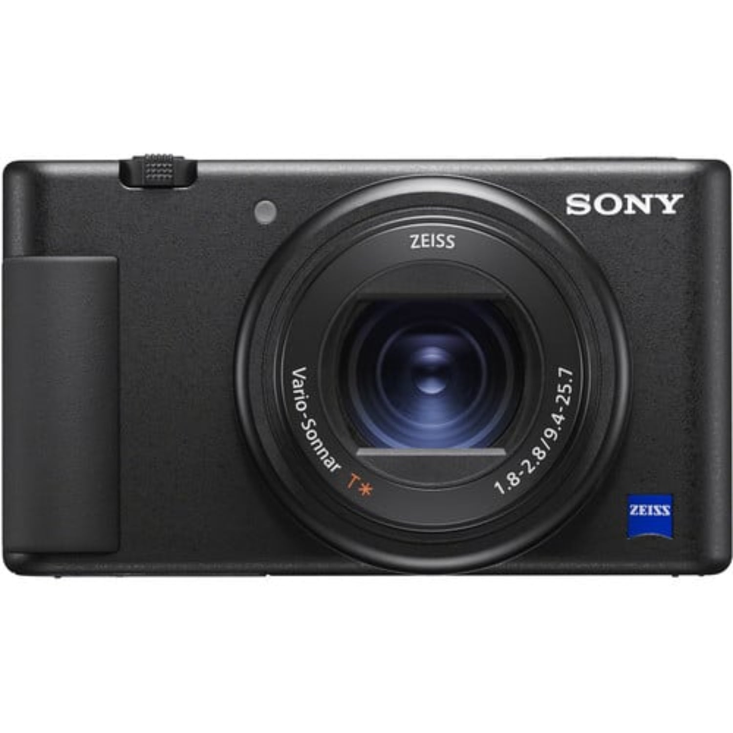 Sony ZV-1 has everything you need to get vlogging. Features a vari-angle touch screen, selfie grip, recording lamp and quality built-in mic with a windscreen.